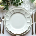 elegant wedding tableware enhancing the style of a reception table